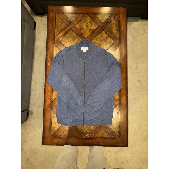 Original‎ Penguin Mens Size Medium Full Zip Jacket Blue - Picture 1 of 12